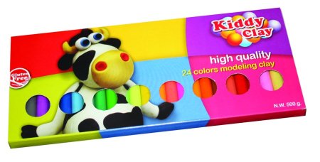 ملتينة 24 لون 500 جرام KIDDY CLAY